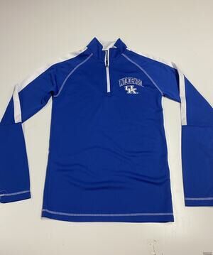 Varsity Threads Kentucky Wildcats Men's Pullover Shirt Small Blue White 1/4 Zip